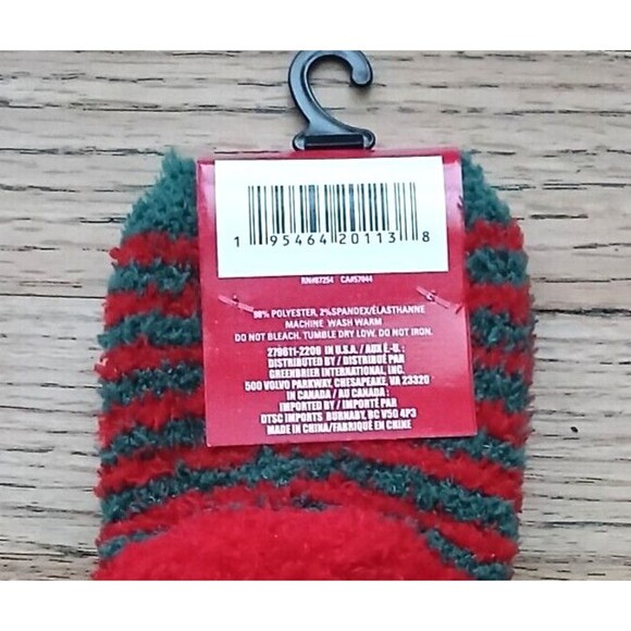 Snugadoo Rudolph Reindeer Holiday Christmas Socks Furry Soft One Size Fits Most - Picture 4 of 4